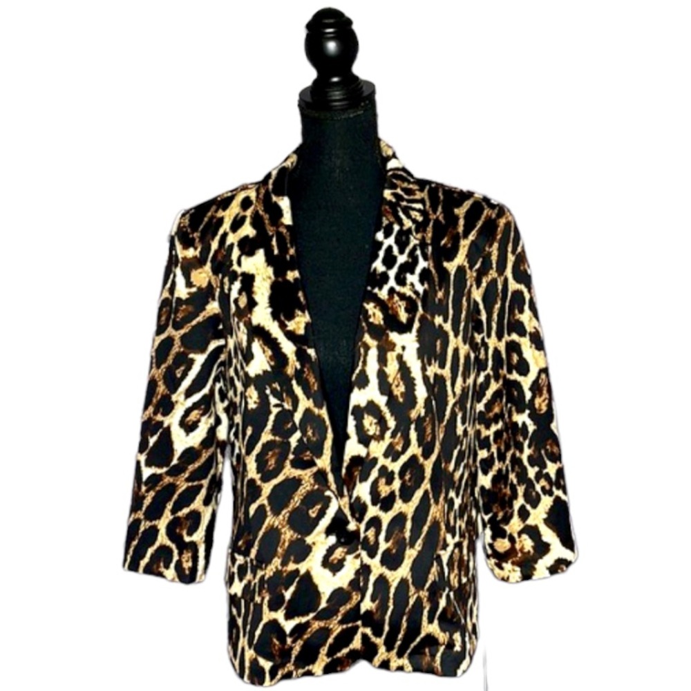 Animal Print Blazer-New York Clothing Company